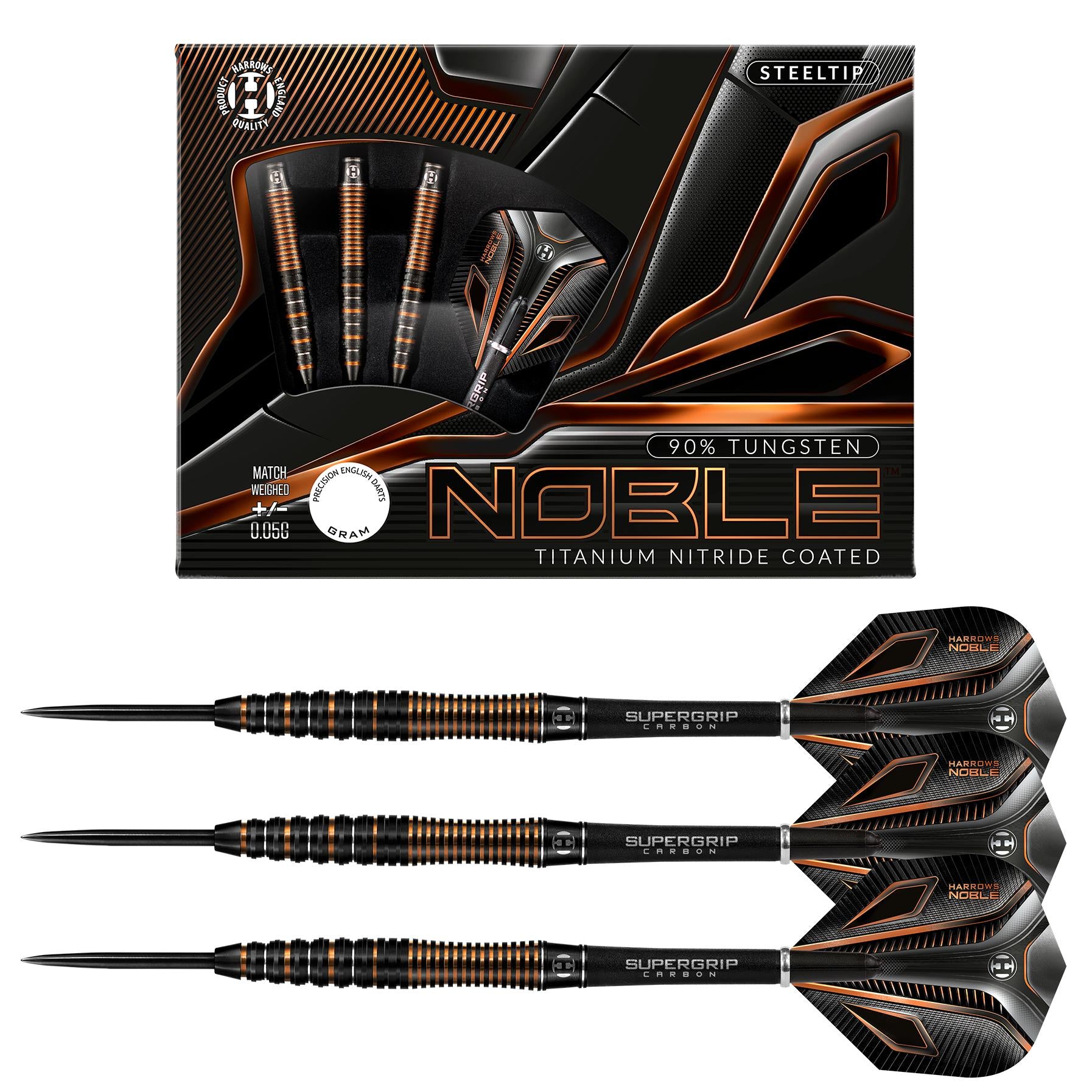 harrows-noble-90-steel-tip-darts-fl-chettes-pointe-acier image 1