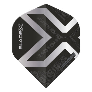 winmau-blade-x-prism-delta-vols-standard-noir-m-tallique-et-argent image 2