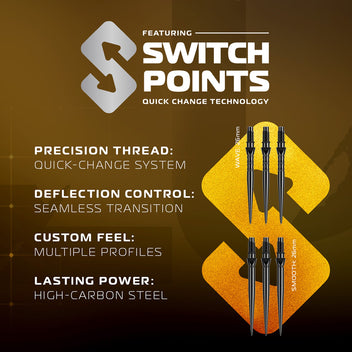 winmau-exion-fl-chettes-switch-point-parallel-noir-et-or image 4
