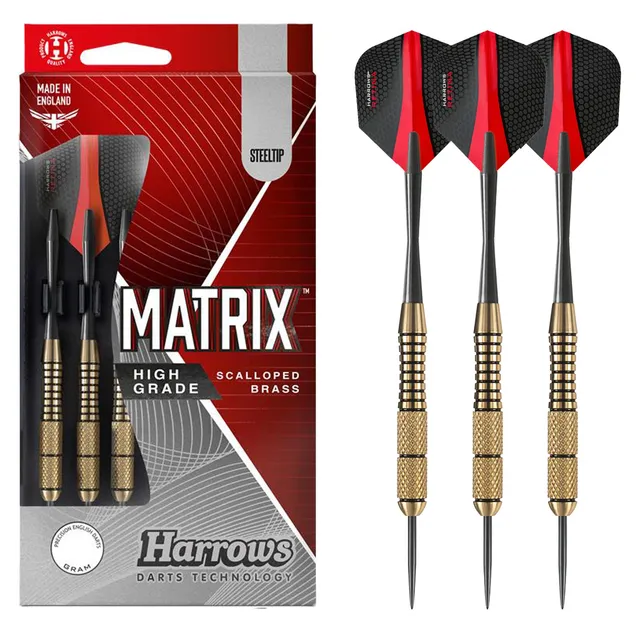 harrows-matrix-fl-chettes-acier-pointes-fixes-en-laiton-f-ts-contour-s-couleur-c image 1
