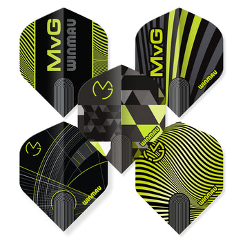 winmau-mvg-prism-flight-collection-card-5-sets-noir-et-vert image 2