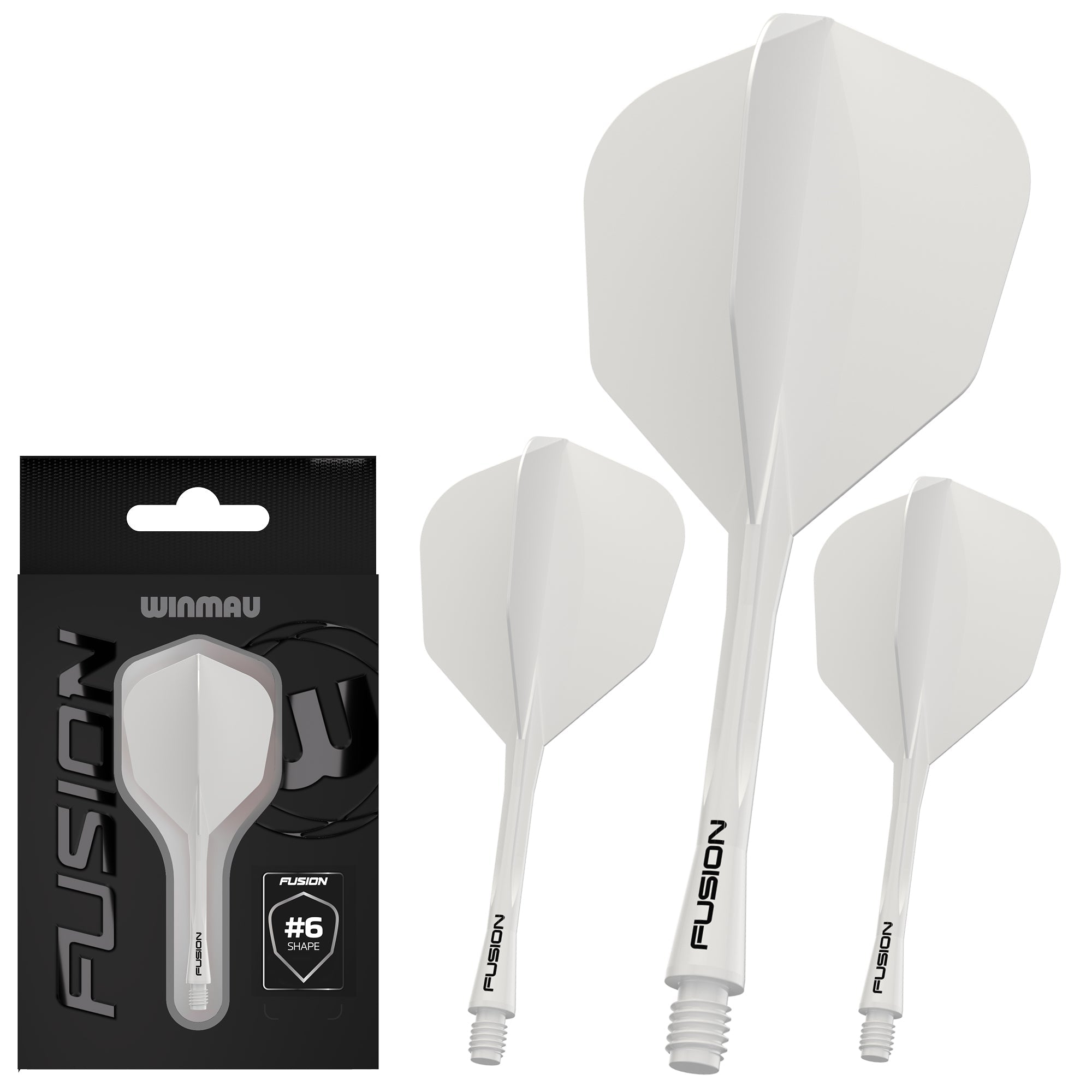 winmau-fusion-ailette-et-tige-int-gr-es-6-blanc-solide-transparent-short image 1