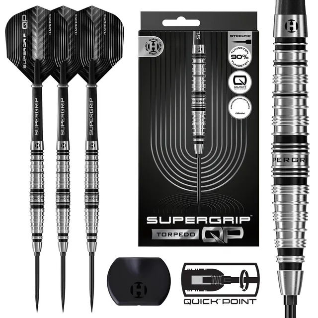 harrows-supergrip-qp-torpedo-90-fl-chettes-pointe-acier-quick-point image 1