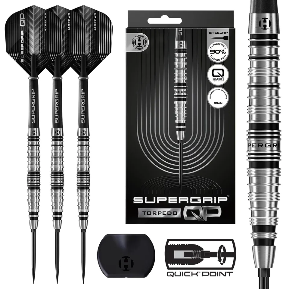 harrows-supergrip-qp-torpedo-90-fl-chettes-pointe-acier-quick-point image 1