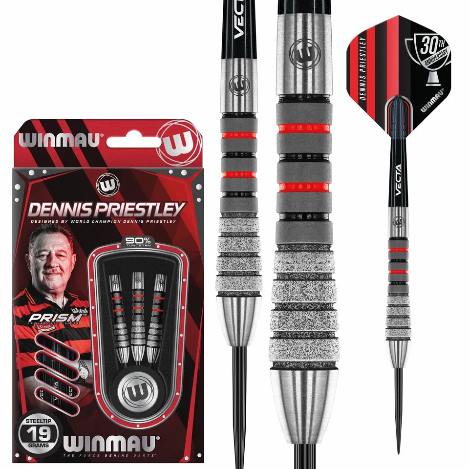winmau-dennis-priestley-diamond-3-zero-fl-chettes-acier-fusion-grip image 1