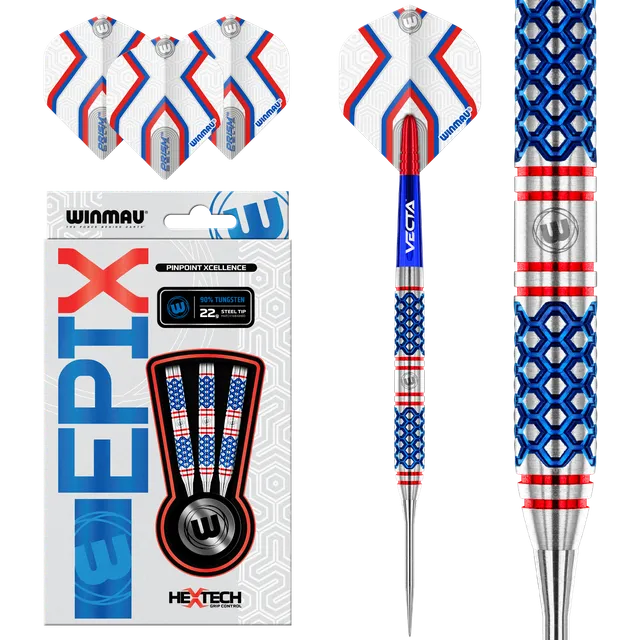 winmau-epix-jeu-de-fl-chettes-pointe-acier-multi-grip image 1
