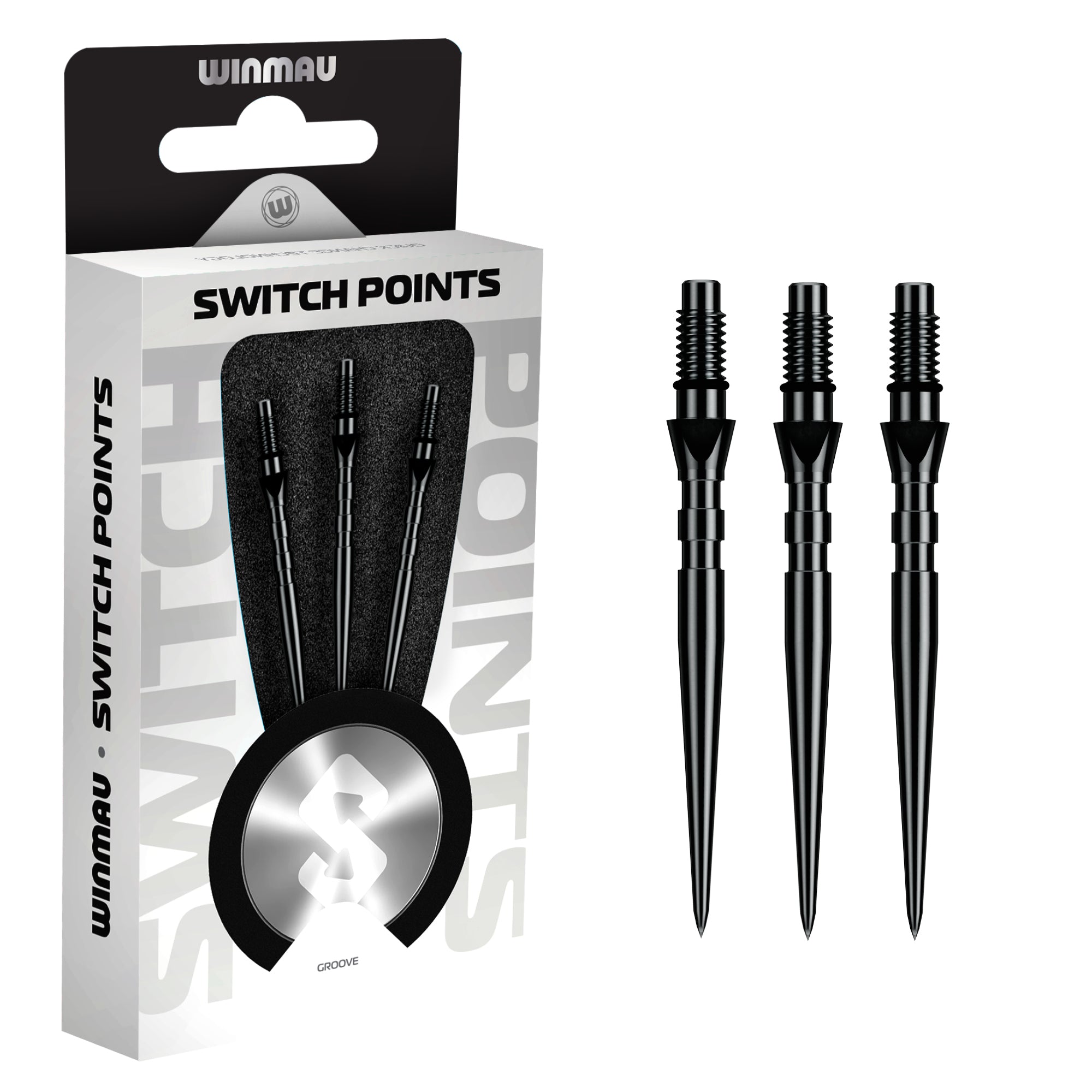 winmau-switch-points-grooved-black-pointes-interchangeables image 2