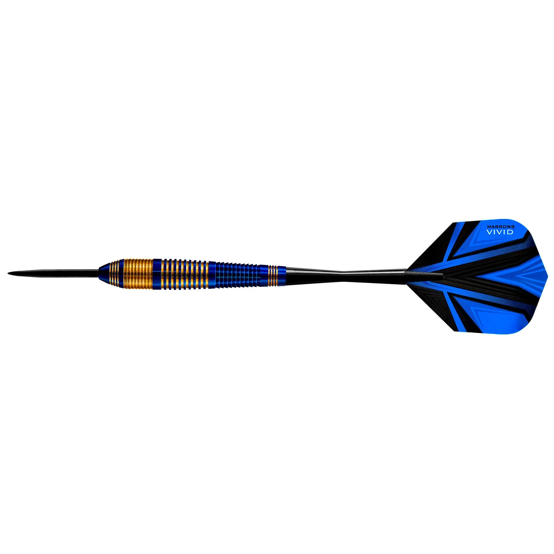 harrows-vivid-brass-blue-steel-tip-darts-fl-chettes-pointe-acier-bleues image 6
