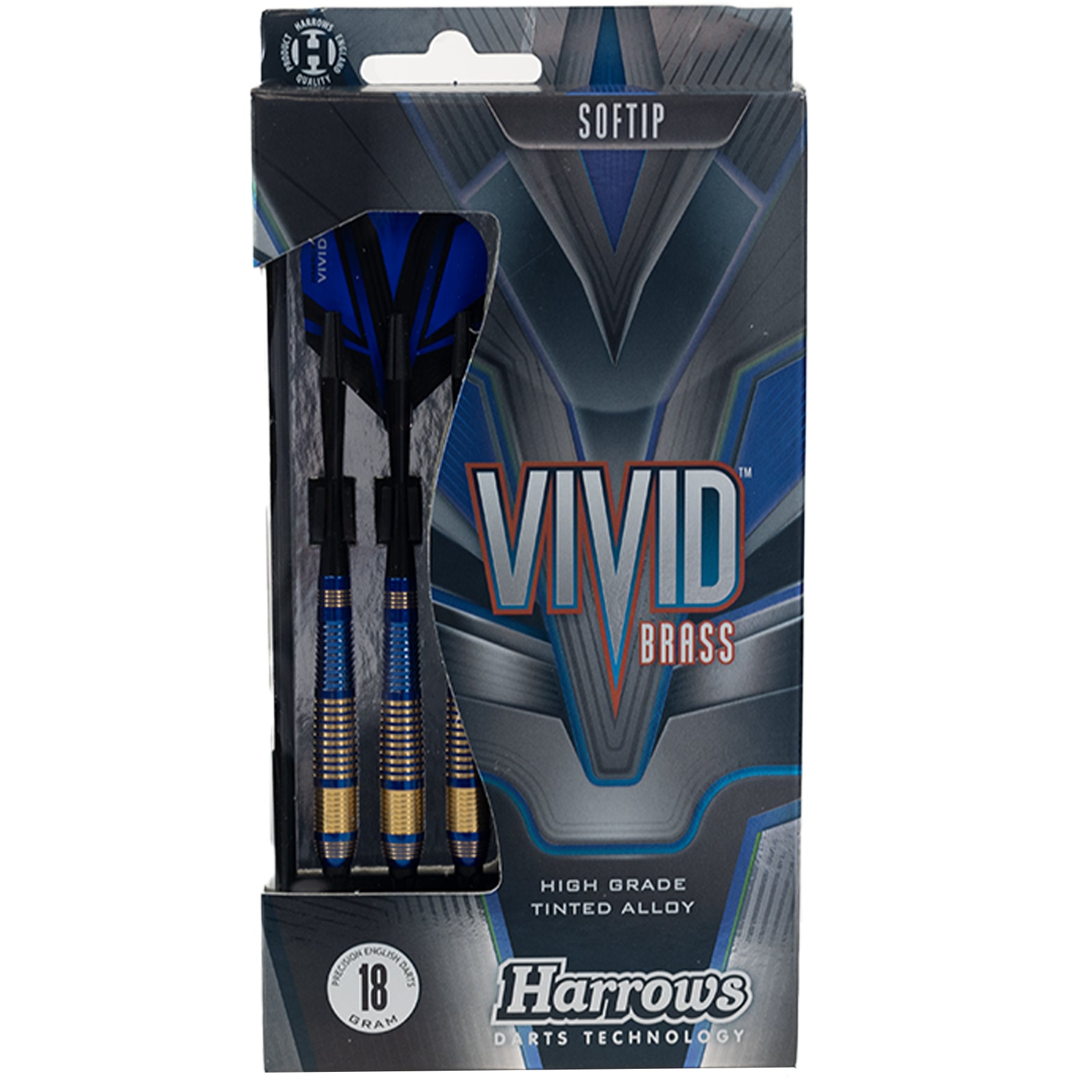harrows-vivid-brass-bleu-fl-chettes-pointe-souple-soft-tip image 4