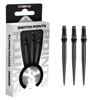 winmau-switch-points-lisses-noires-pointes-acier-interchangeables image 2