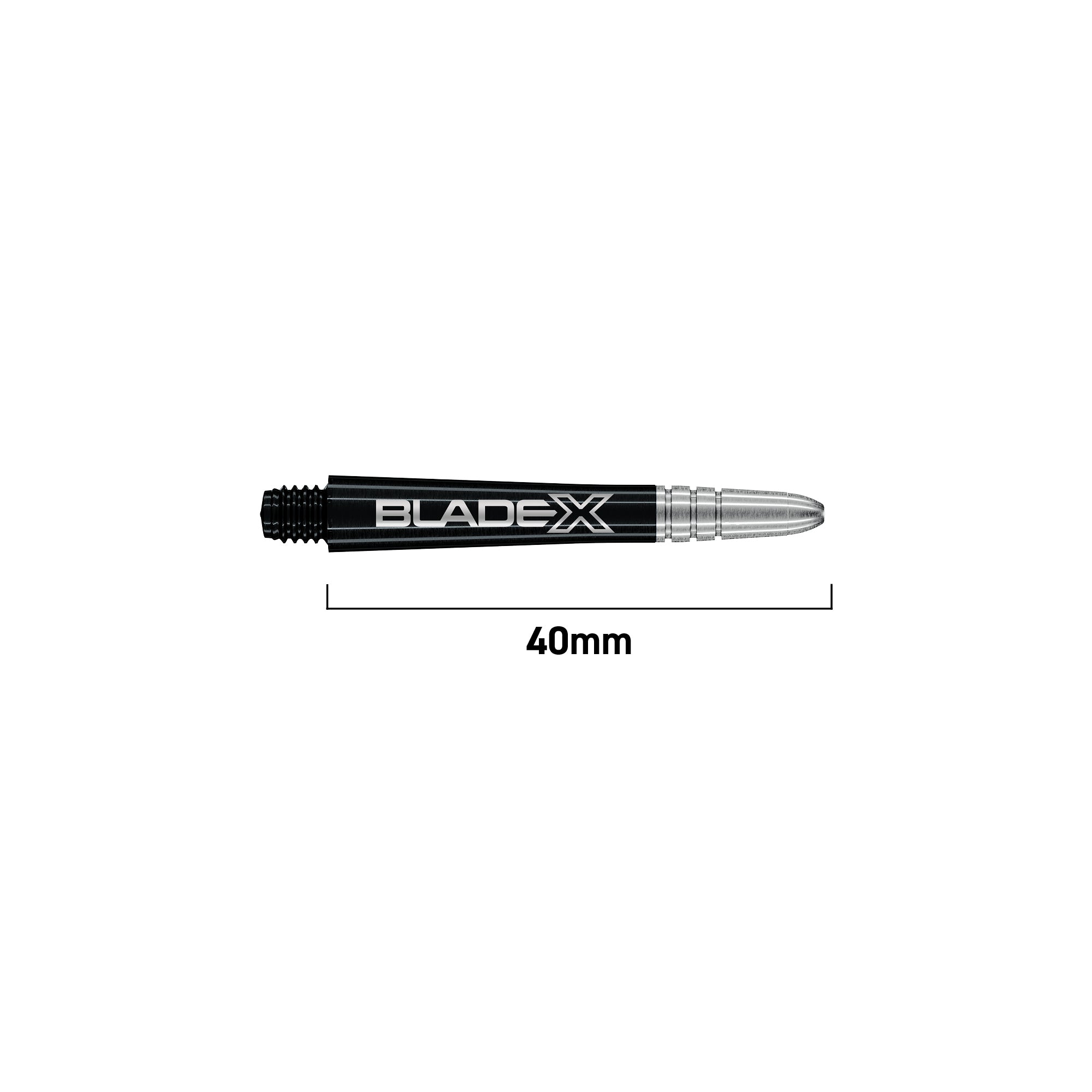 winmau-blade-x-vecta-shafts-medium-noir-et-argent-tiges-de-fl-chettes image 2