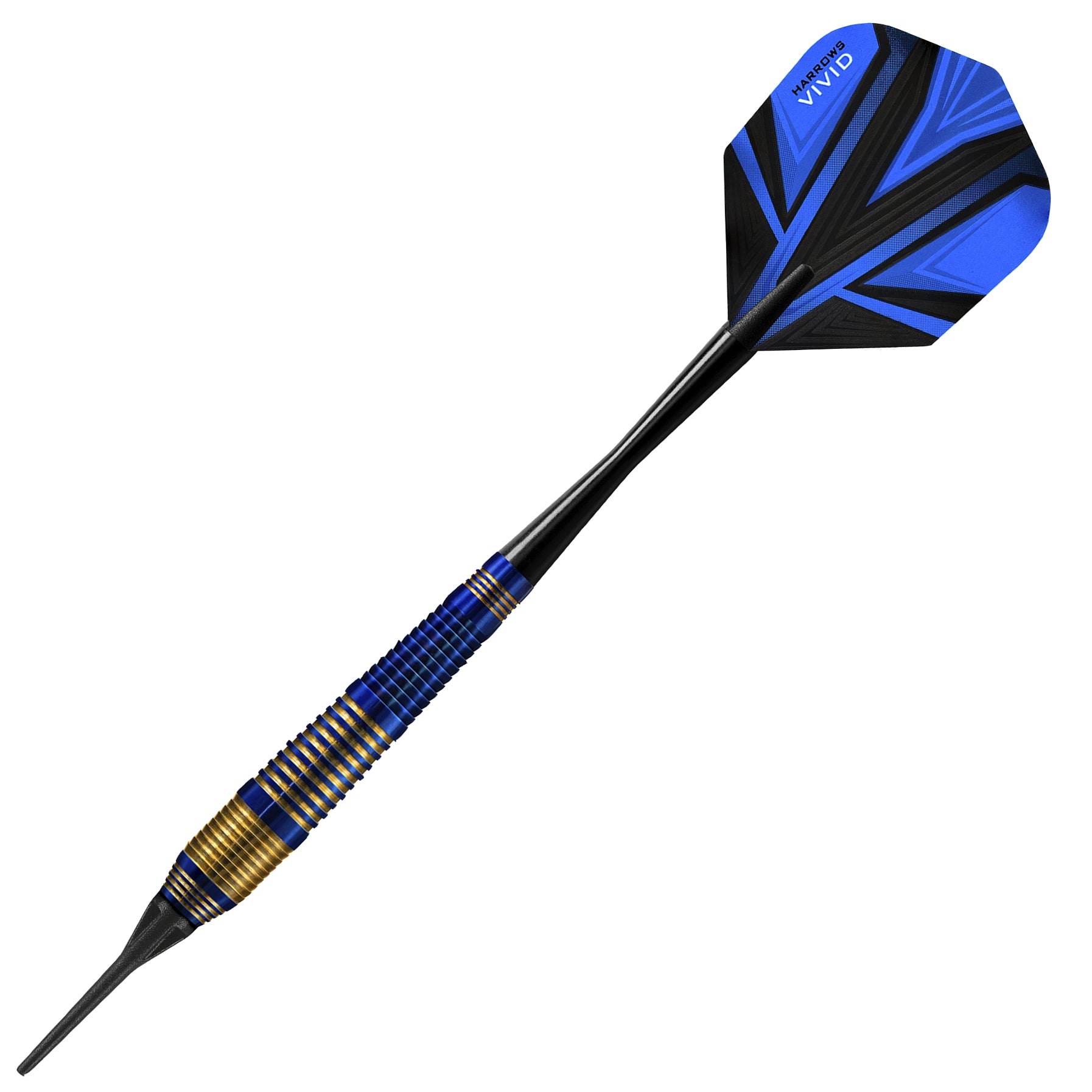 harrows-vivid-brass-bleu-fl-chettes-pointe-souple-soft-tip image 5