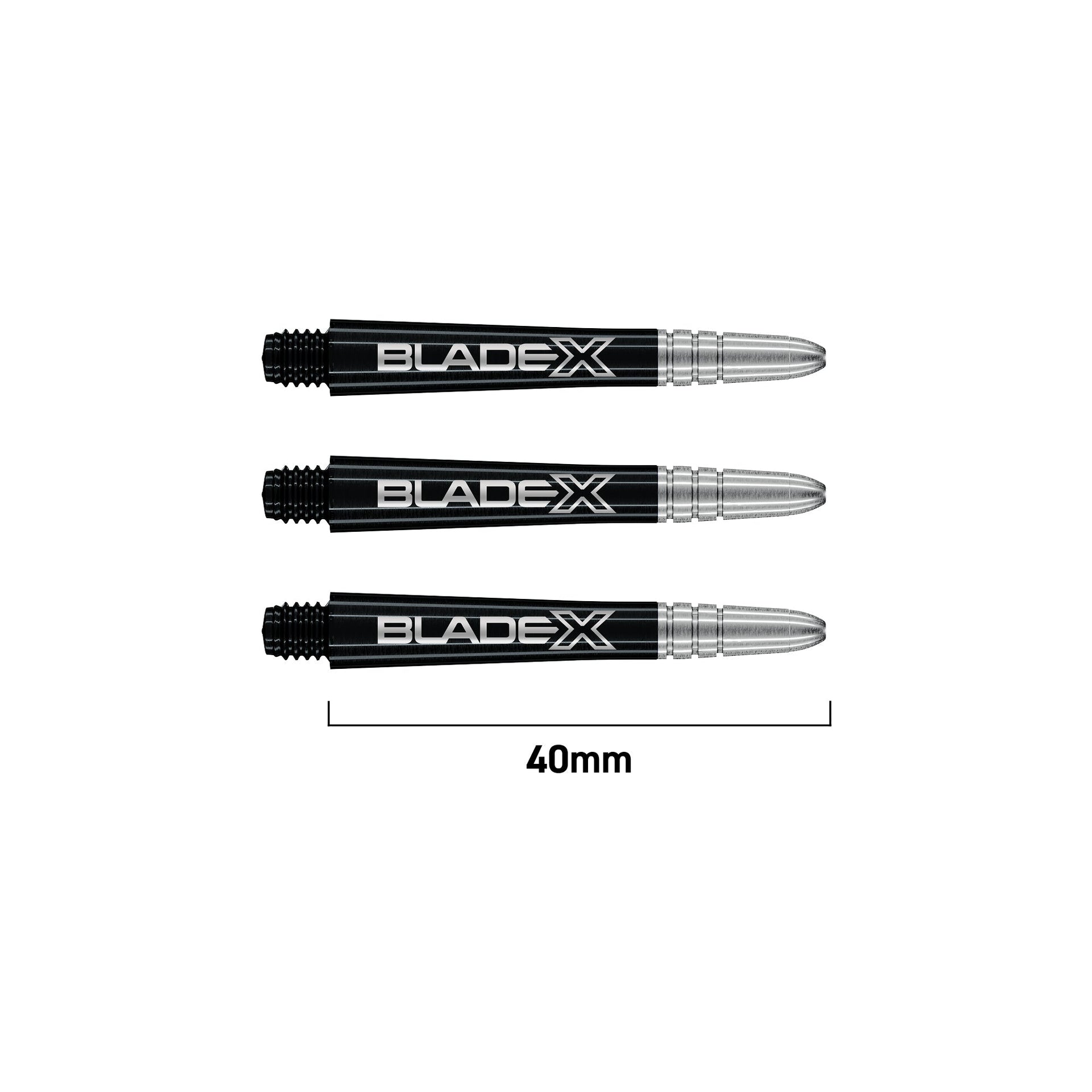 winmau-blade-x-vecta-tiges-medium-noir-et-argent image 1