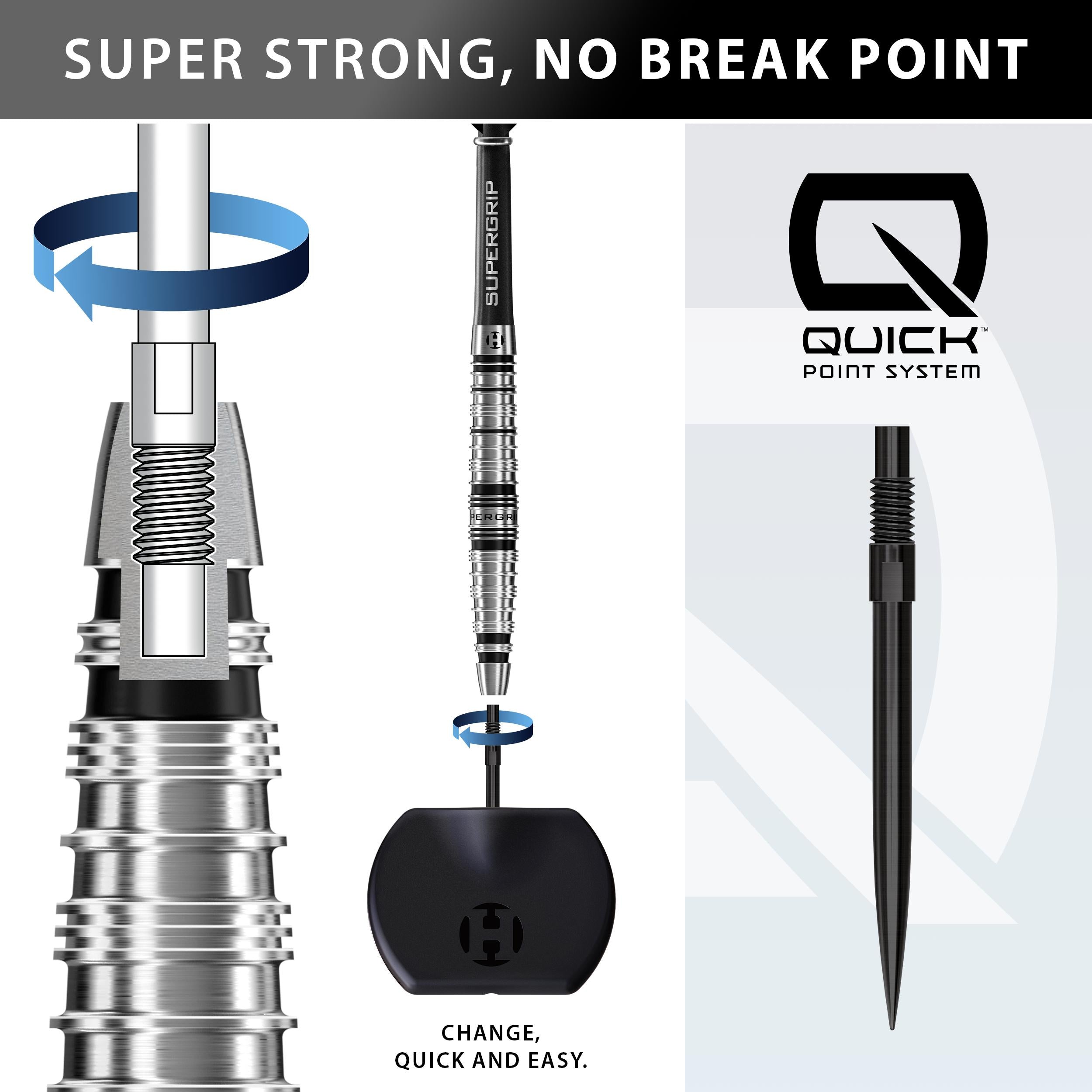 harrows-supergrip-qp-torpedo-90-fl-chettes-pointe-acier-quick-point image 3