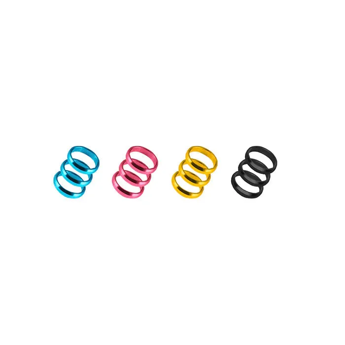 harrows-supergrip-anneaux-de-rechange-color-s-noir-bleu-or-rose image 1