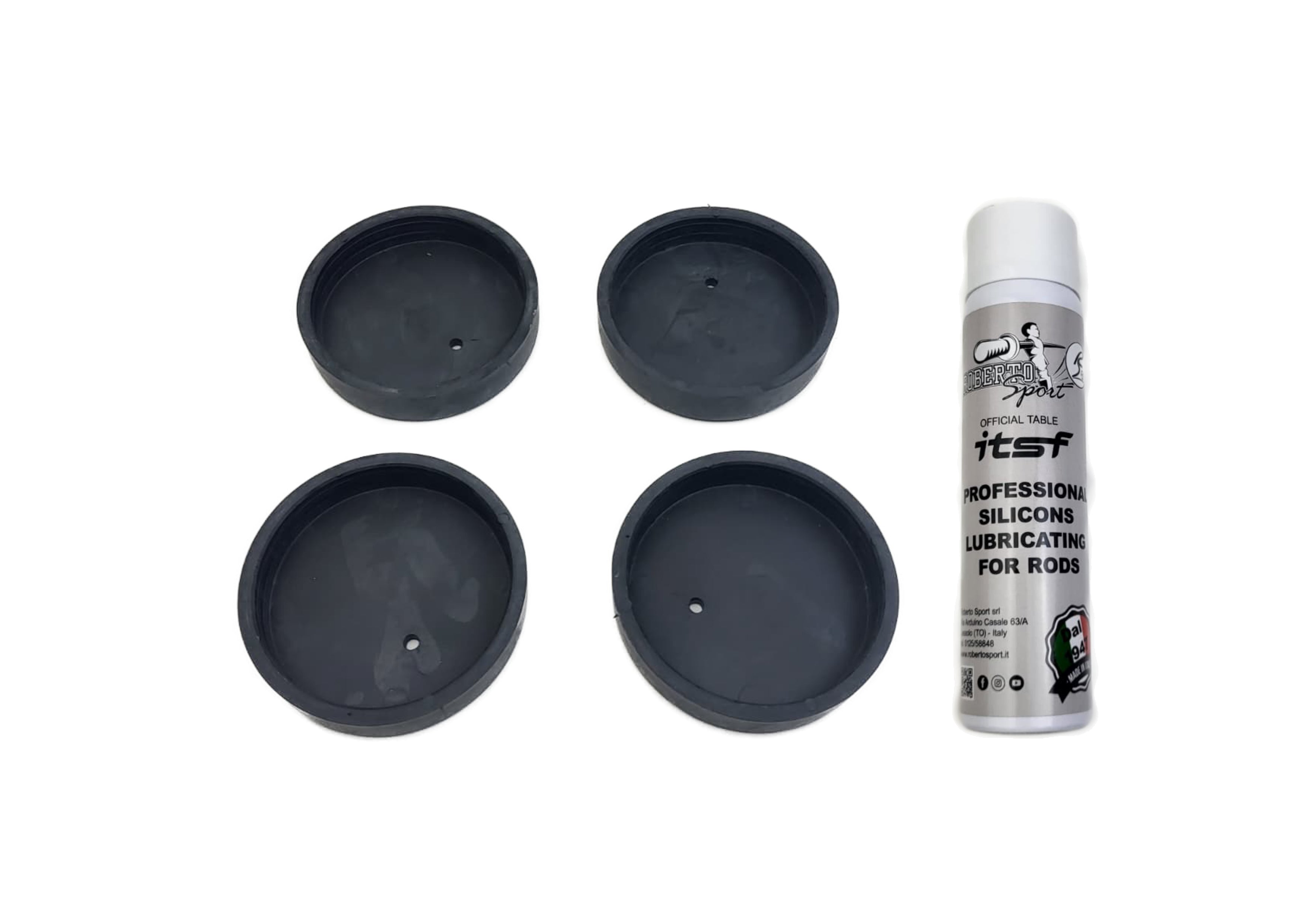 roberto-sport-kit-4-bouchons-pieds-80-mm-spray-lubrifiant-75-ml image 1