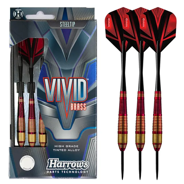 harrows-vivid-brass-rouge-fl-chettes-steel-tip image 1