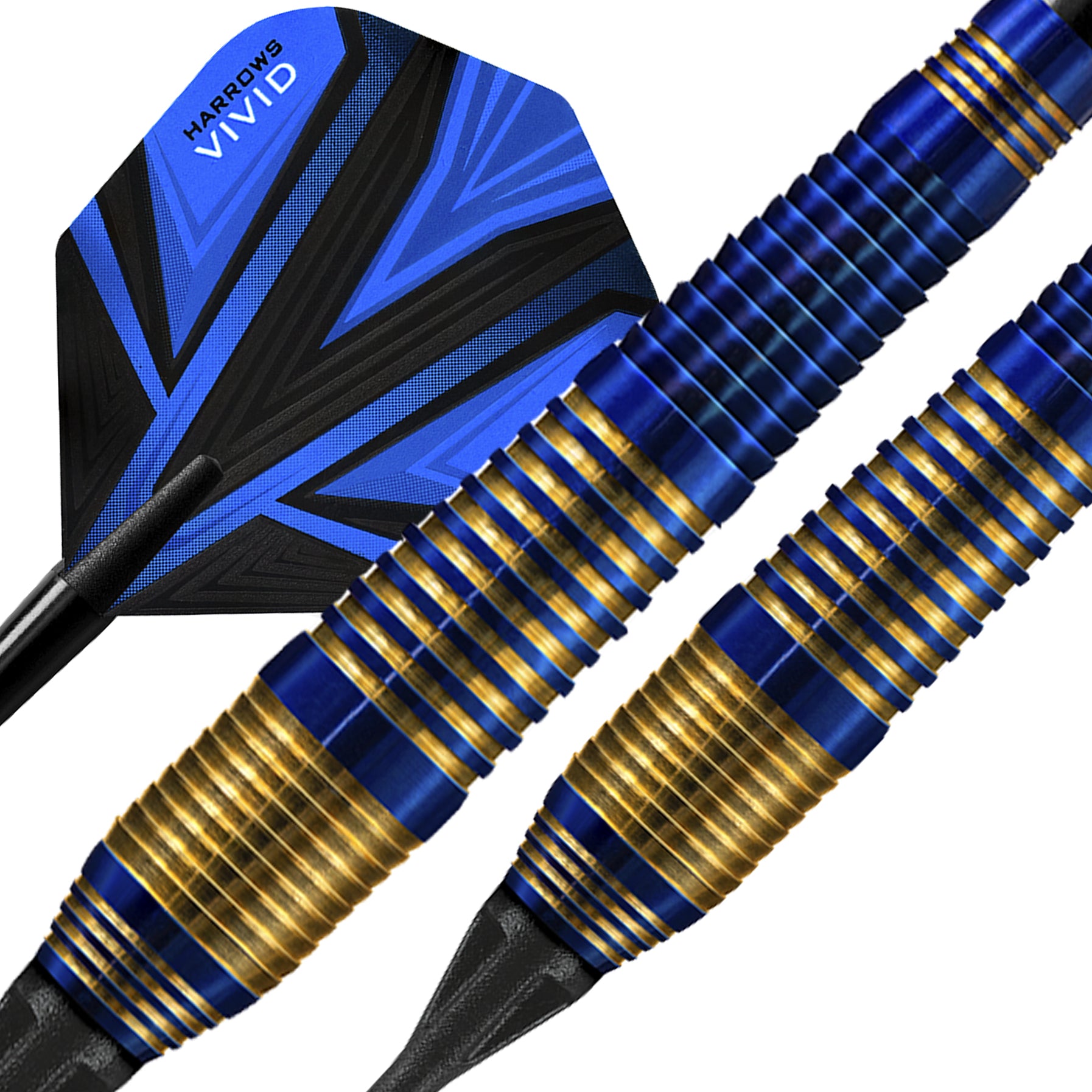 harrows-vivid-brass-bleu-fl-chettes-pointe-souple-soft-tip image 3