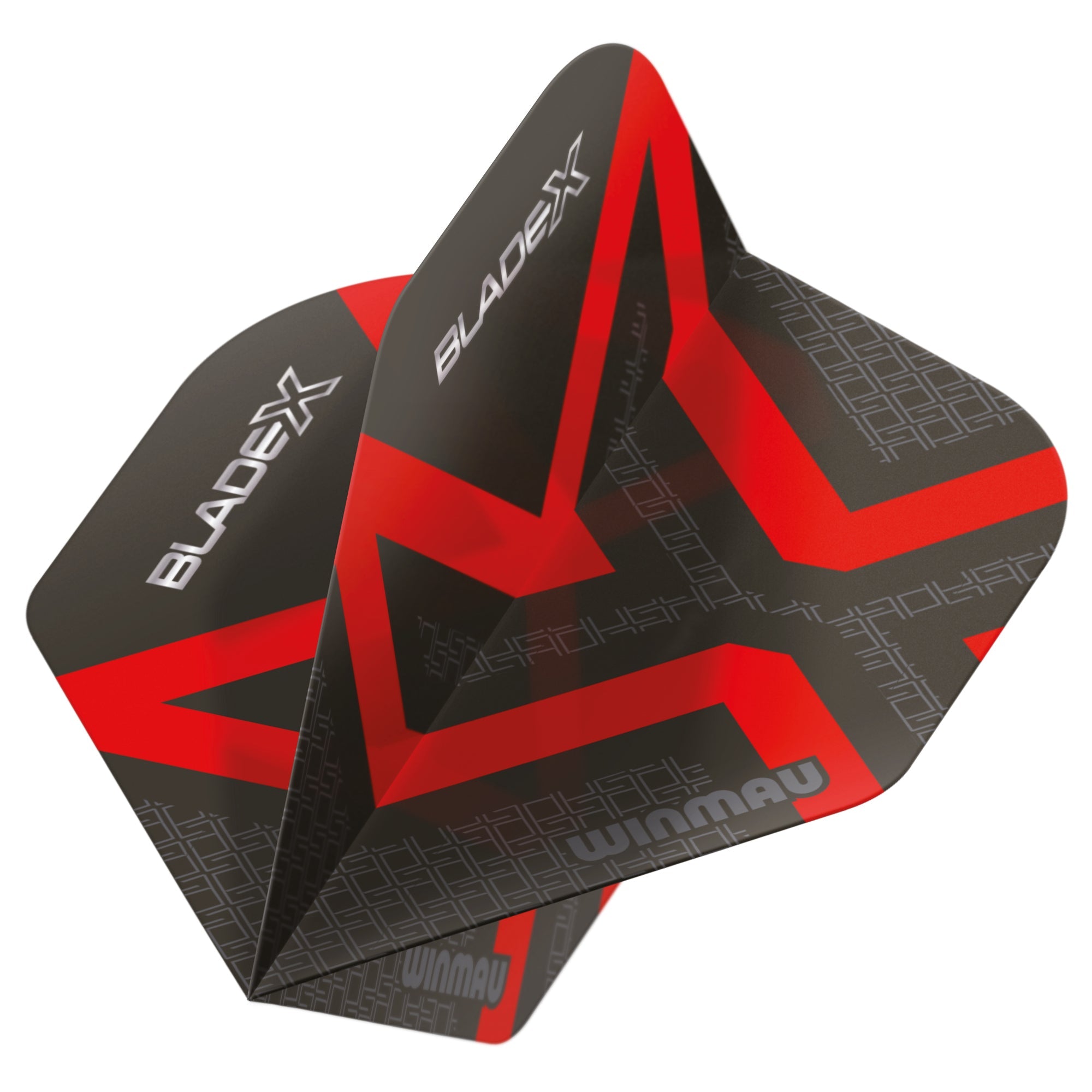 winmau-blade-x-prism-delta-metallic-black-red-ailettes-standard-x3 image 3