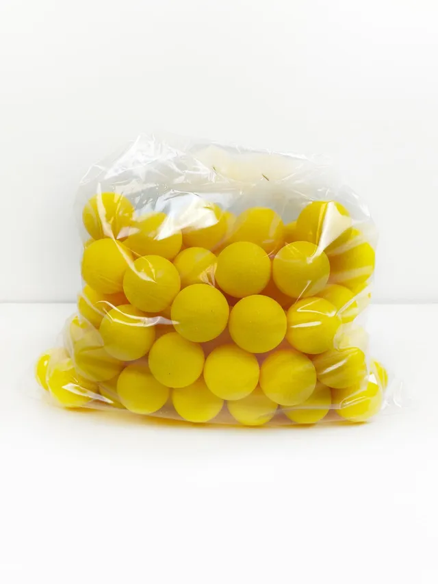 roberto-sport-match-lot-de-100-balles-jaunes-standard-lisses-34-mm image 1