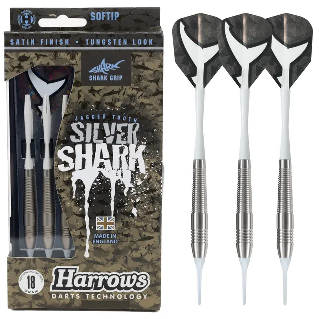 harrows-silver-shark-soft-tip-fl-chettes-pointe-souple image 1