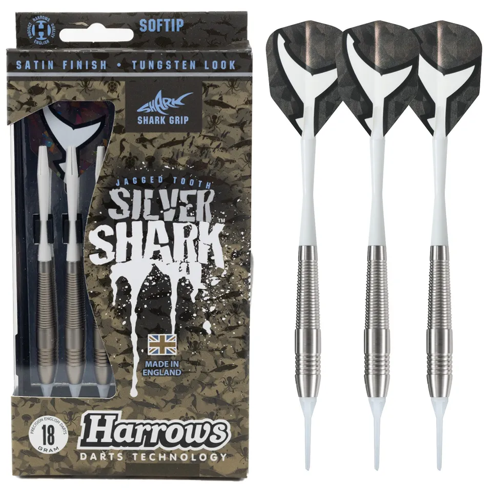 harrows-silver-shark-soft-tip-fl-chettes-pointe-souple image 1