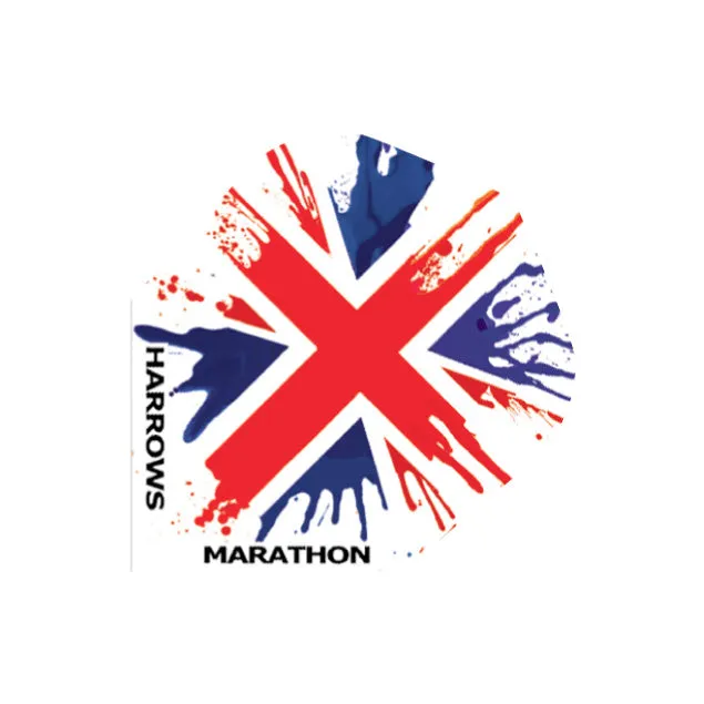 harrows-marathon-union-jack-paint-splat-ailettes-de-fl-chettes image 1