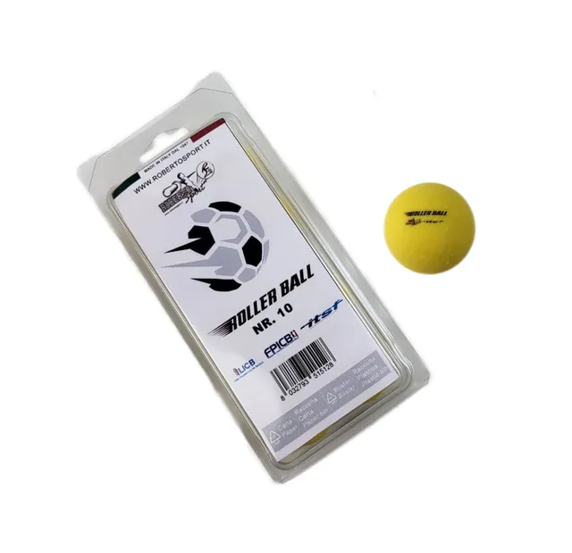 roberto-sport-roby-blister-de-10-balles-jaunes-rollerball-34-mm image 1