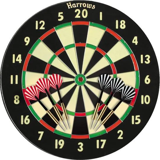 harrows-champion-family-jeu-de-fl-chettes-cible-double-face-6-fl-chettes image 1