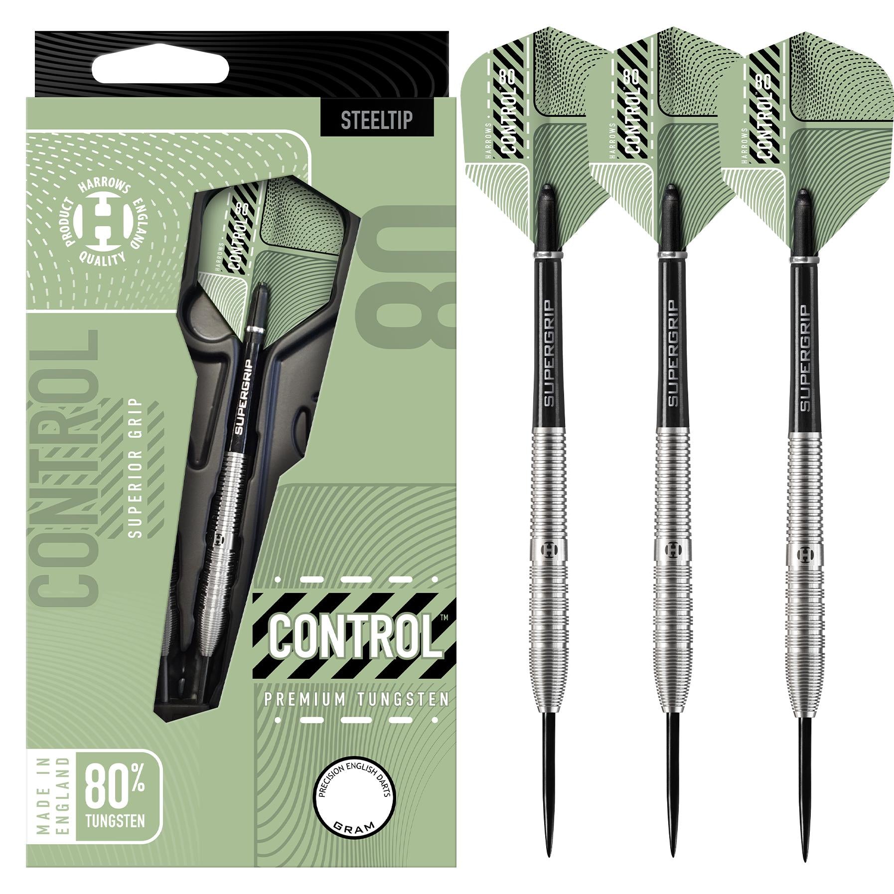 harrows-control-80-fl-chettes-pointe-acier-effil-es-21g-23g-24g-tungst-ne image 1
