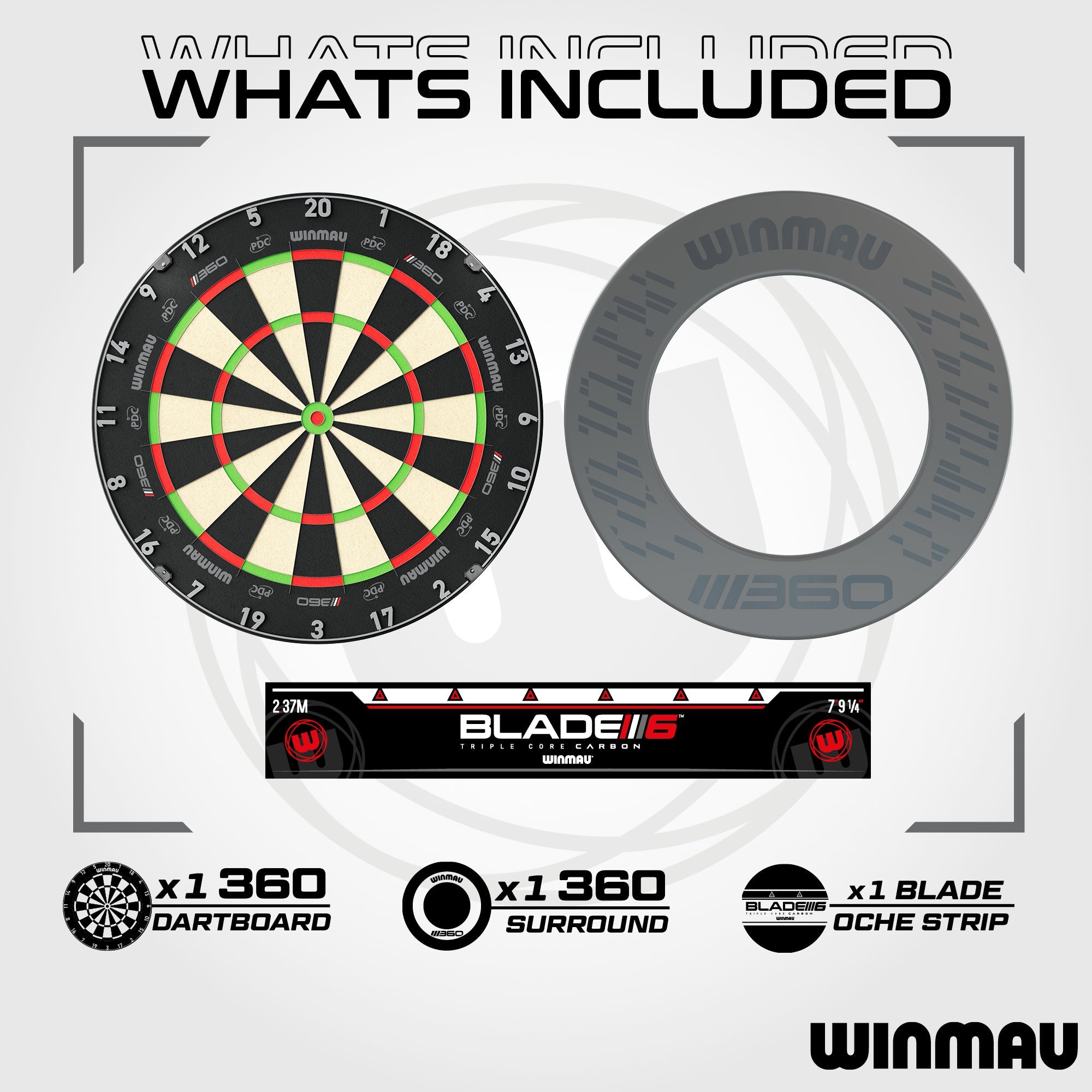 winmau-blade-360-cible-surround-set-complet-sisal-professionnel image 2
