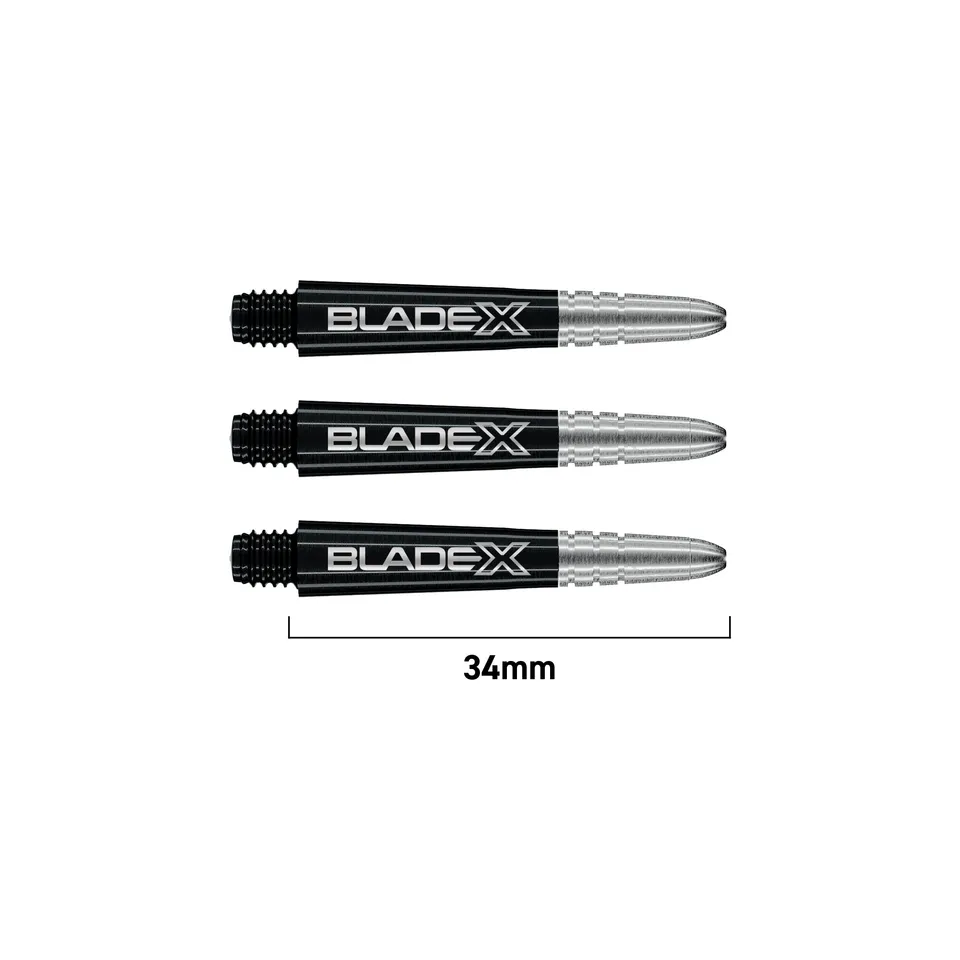 winmau-blade-x-vecta-tiges-courtes-noir-et-argent image 1