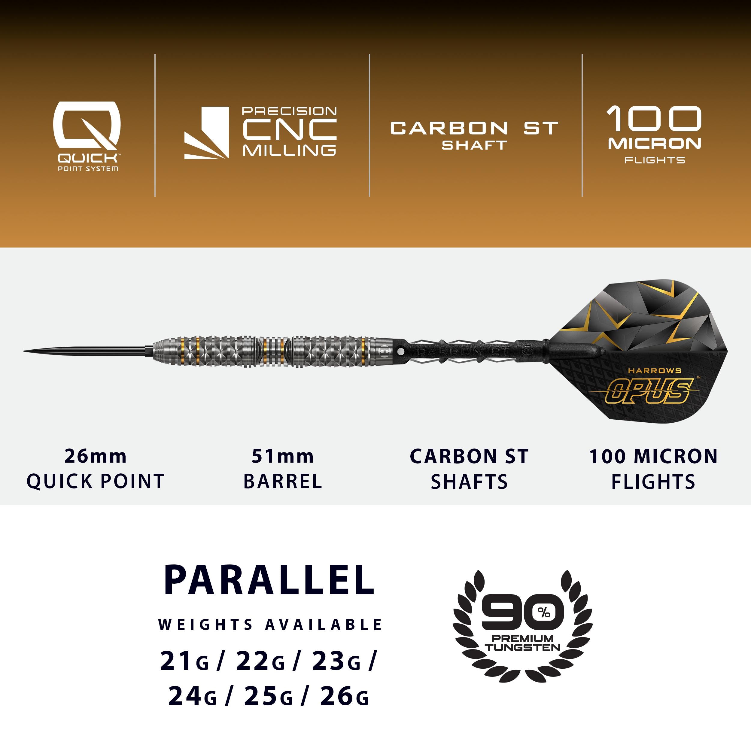 harrows-opus-90-quick-point-fl-chettes-pointe-acier image 4