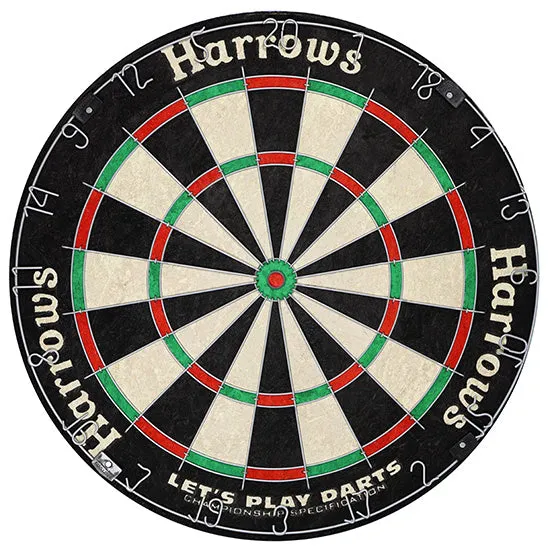 harrows-lets-play-darts-cible-sisal-taille-officielle-6-fl-chettes image 1
