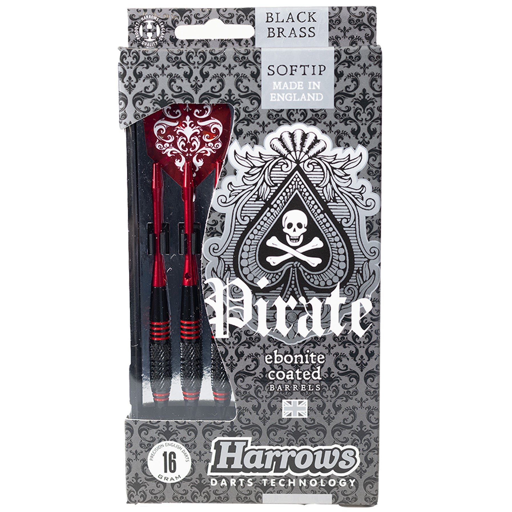 harrows-pirate-red-fl-chettes-pointe-souple-tungst-ne-corps-bomb image 4
