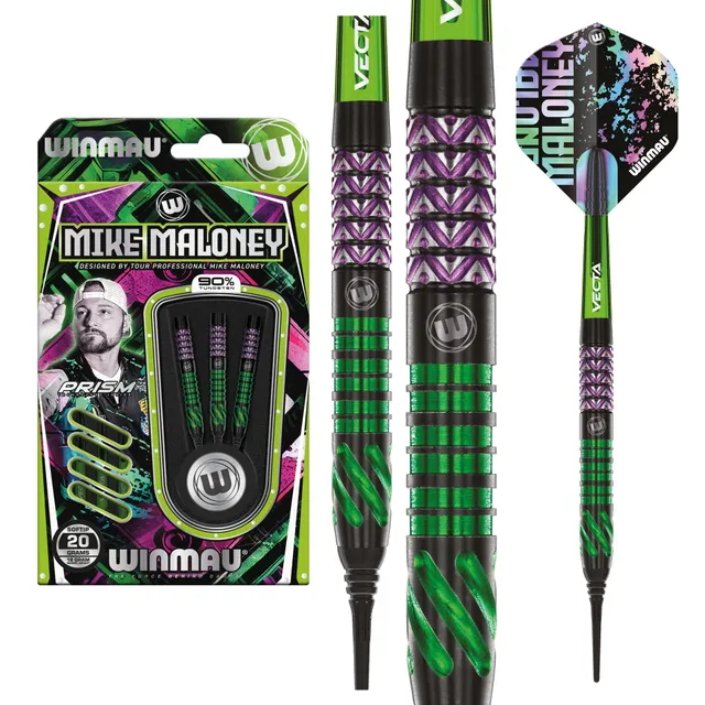 winmau-mike-maloney-soft-tip-fl-chettes-pointe-souple-signature image 1