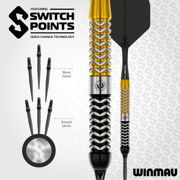 winmau-exion-fl-chettes-switch-point-parallel-noir-et-or image 8