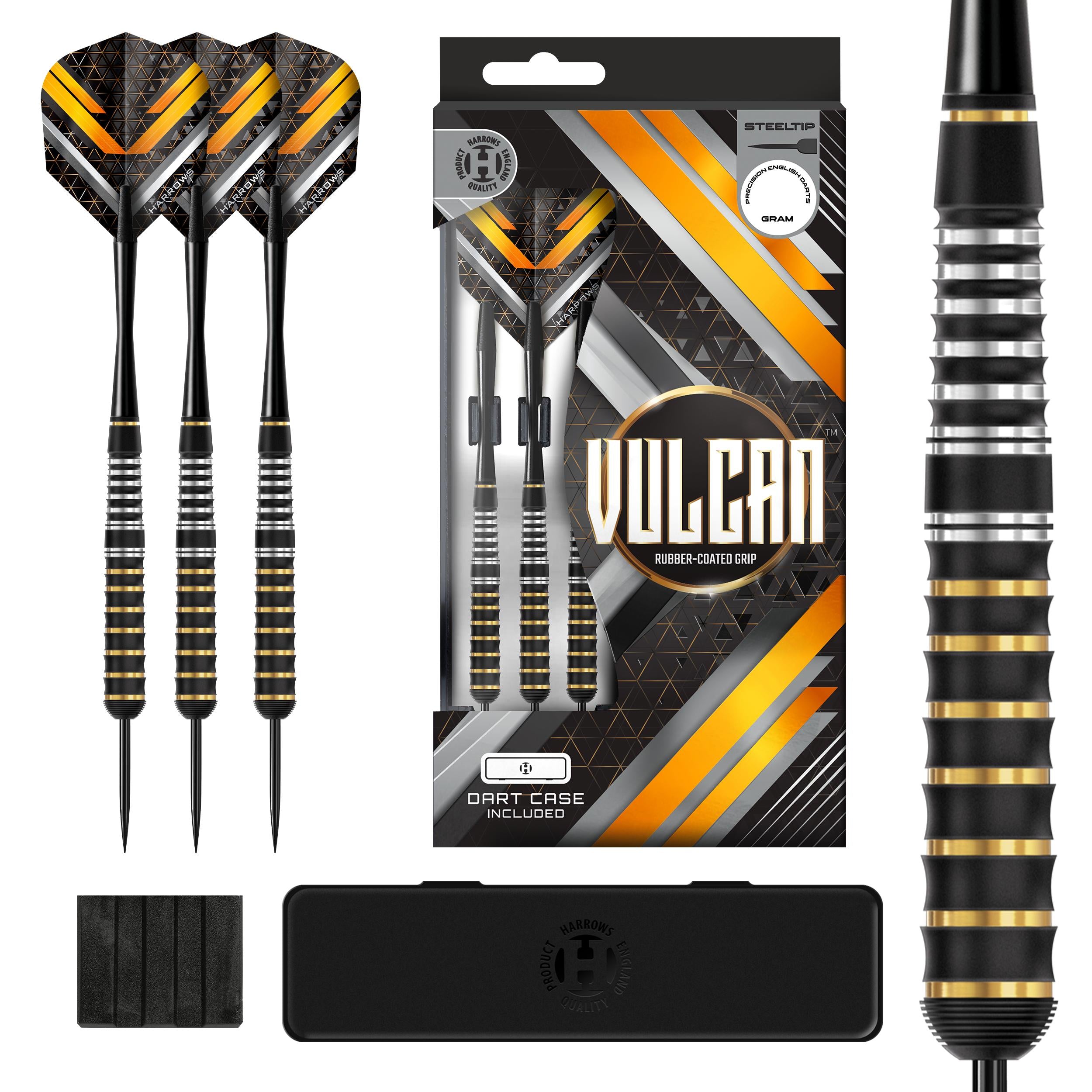 harrows-vulcan-fl-chettes-pointe-acier-grip-caoutchouc image 1