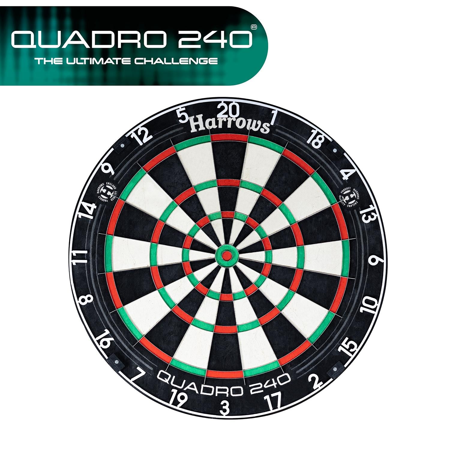 harrows-quadro-240-cible-de-fl-chettes-sisal-4-jeux-anneau-clear-sight image 5
