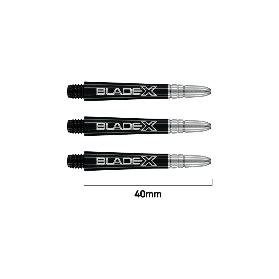 winmau-blade-x-vecta-shafts-medium-noir-et-argent-tiges-de-fl-chettes image 1