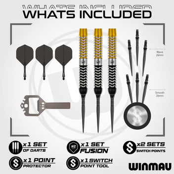 winmau-exion-fl-chettes-switch-point-parallel-noir-et-or image 2