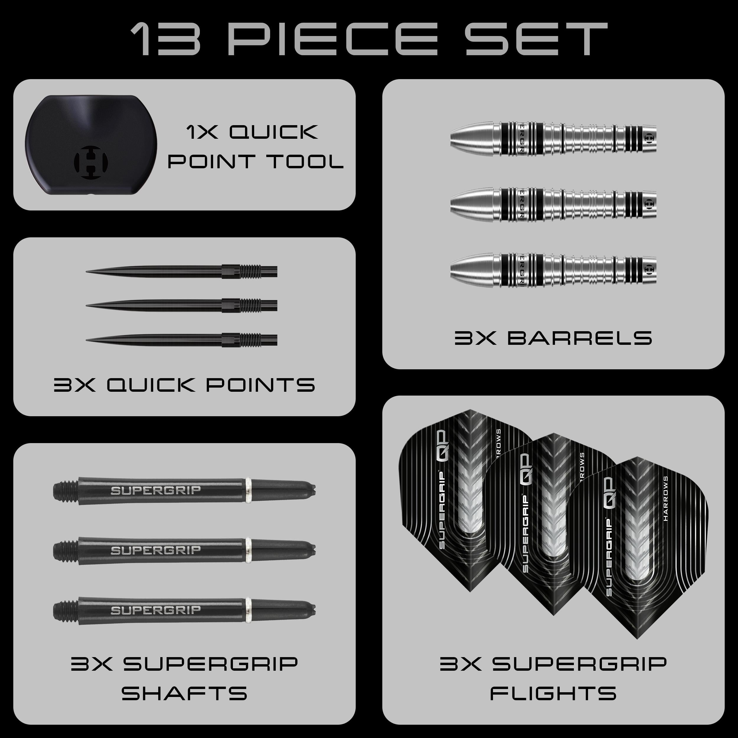 harrows-supergrip-qp-bomb-90-fl-chettes-pointe-acier-quick-point image 6