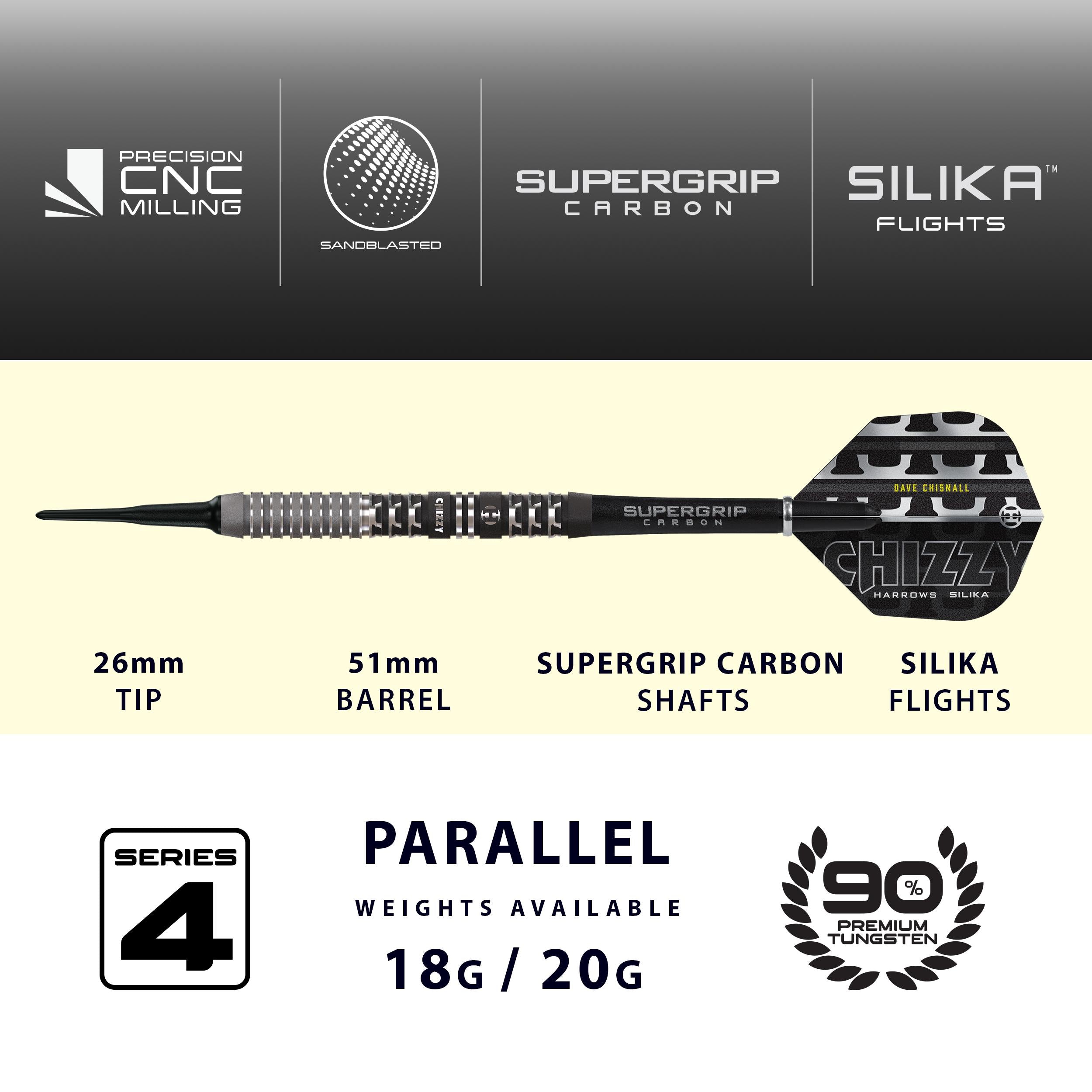 harrows-chizzy-90-series-4-soft-tip-darts-fl-chettes-dave-chisnall image 3