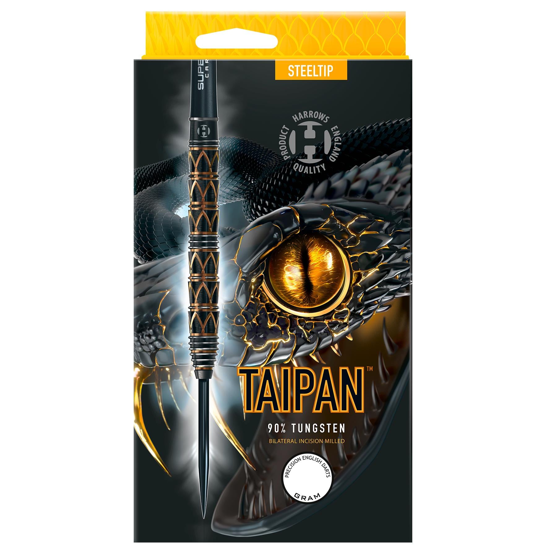 harrows-taipan-90-fl-chettes-pointe-acier-titane-noir-et-or image 5