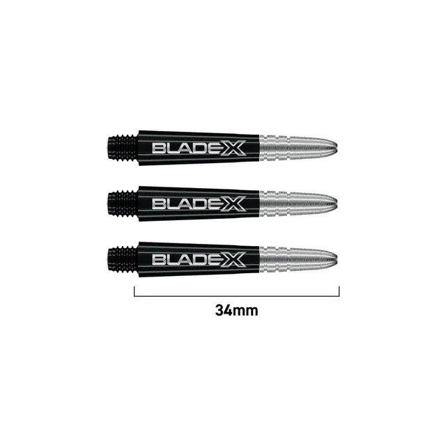 winmau-blade-x-vecta-shafts-black-silver-short-tiges-de-fl-chettes-lot-de-3 image 1