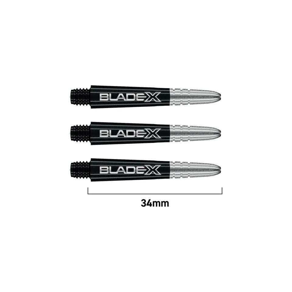 winmau-blade-x-vecta-shafts-black-silver-short-tiges-de-fl-chettes-lot-de-3 image 1