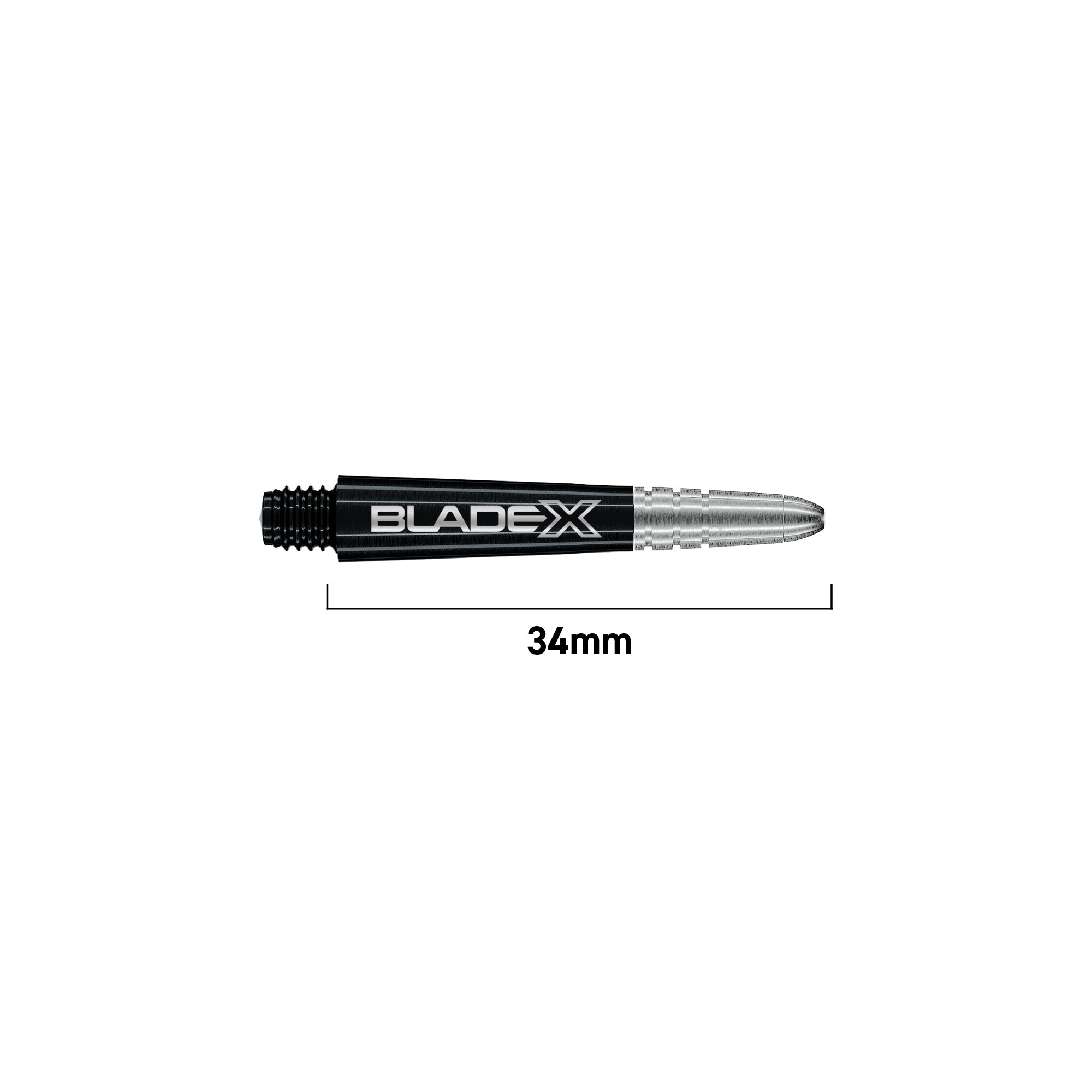 winmau-blade-x-vecta-tiges-courtes-noir-et-argent image 2