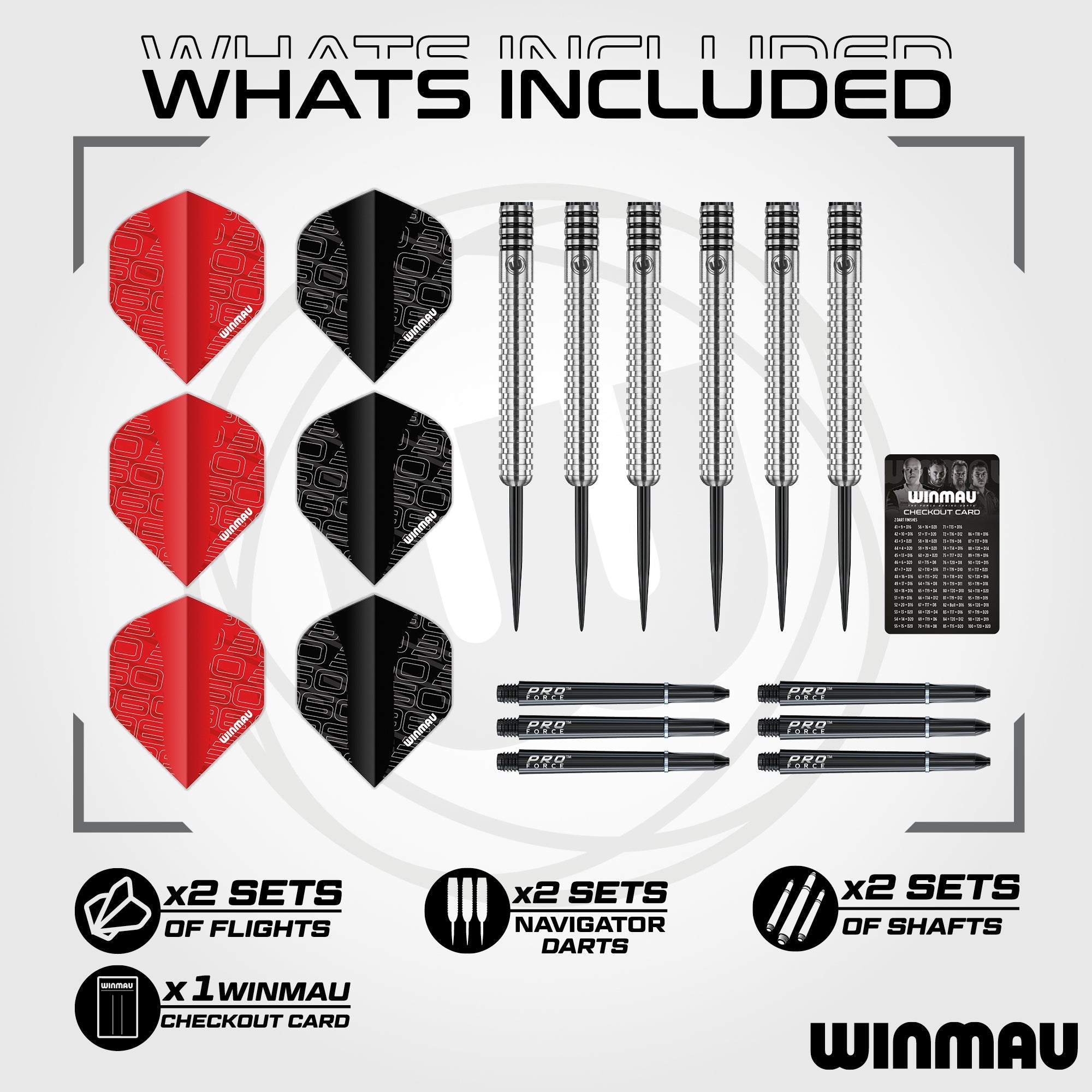 winmau-blade-360-cible-surround-set-complet-sisal-professionnel image 3