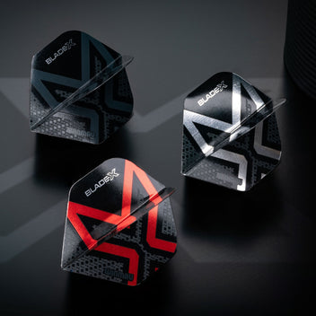 winmau-blade-x-prism-delta-vols-standard-noir-m-tallique-et-argent image 6