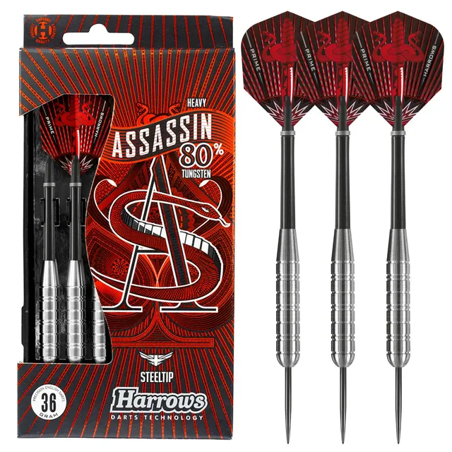 harrows-assassin-80-36g-fl-chettes-pointe-acier-steel-tip image 1